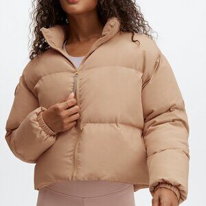 Fabletics Wander Cropped Puffer in Desert